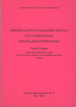 20 Jahre Hans-Kayser-Institut f. harmonikale Grundlagenforschung