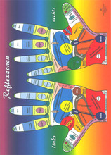 Handreflexzonen-Überischts-Postkarte, DIN A6