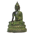 Ayurveda Buddha sitz.,Messing