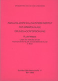 20 Jahre Hans-Kayser-Institut f. harmonikale Grundlagenforschung