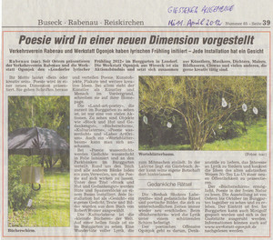 Artikel aus der 'Gießener Allgemeine' - Poesie wird in einer neuen Dimension vorgestellt