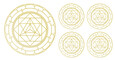 Aufkleber-Set Merkaba, gold Aufkleber-Set Merkaba, gold