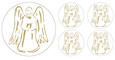 Aufkleber-Set Engel, gold Aufkleber-Set Engel, gold