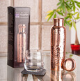 Trinkflasche mit der Blume des Lebens aus Kupfer, 900ml Trinkflasche mit der Blume des Lebens aus Kupfer, 900ml