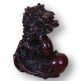 Drache m.Perle,schwarz Drache m.Perle,schwarz