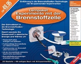 Lernpaket Experimente mit der Brennstoffzelle, 20 Bauteile u. Buch