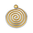 Spirale - Anhänger - teilvergoldet, mit Citrin Spirale - Anhänger - teilvergoldet, mit Citrin