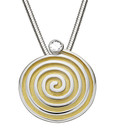 Spirale - Anhänger - teilvergoldet, mit Zirkonia Spirale - Anhänger - teilvergoldet, mit Zirkonia
